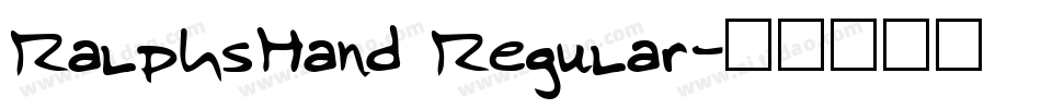 RalphsHand Regular字体转换